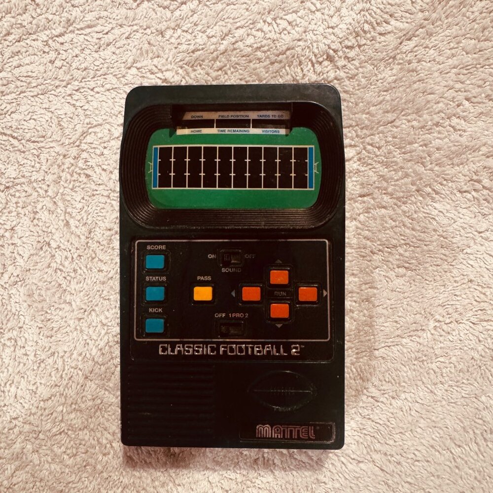 Vintage Mattel Classic Football Handheld Electronic Game 2002 - Tested & Working